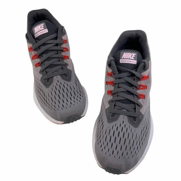 Nike Zoom Winflo 4 Pink Grey Sneaker Lace Up - Picture 2 of 9